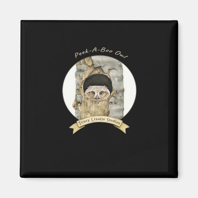 Peekaboo Meme Design für Halloween Magnet (Vorne)
