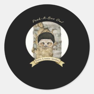 Peekaboo Meme Design für Halloween Runder Aufkleber