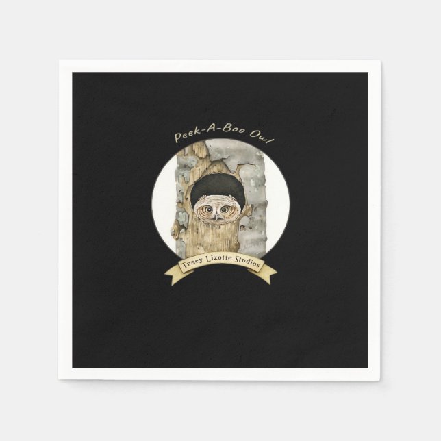 Peekaboo Meme Design für Halloween Serviette (Vorderseite)