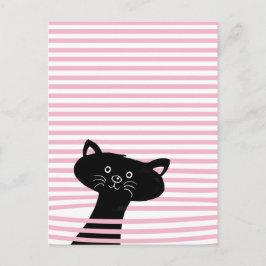 Peekaboo! Niedliche schwarze Katze - Postkarte