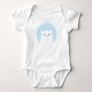Peekaboo Polar Bear Baby Bodysuit Baby Strampler
