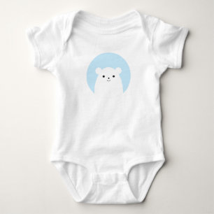 Peekaboo Polar Bear Baby Bodysuit Strampler