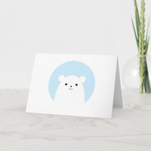 Peekaboo Polar Bear Holiday Greeting Card Feiertagskarte