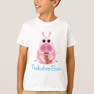 Peekaboo-Scheune Ostern misstrauisch das Schwein T-Shirt
