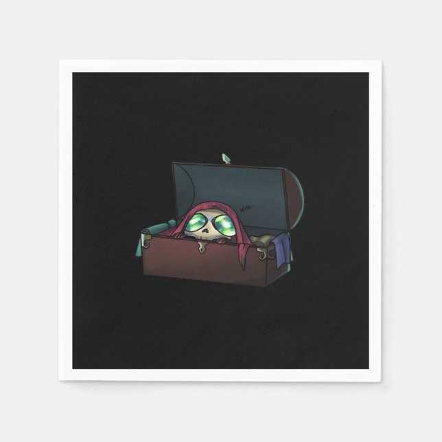 Peekaboo Sloth Halloween Serviette (Vorderseite)