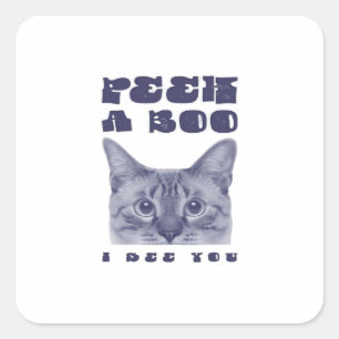 Peekaboo - Sloth Halloween Surprise Quadratischer Aufkleber