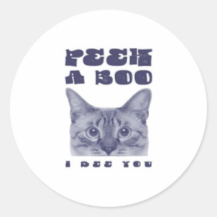 Peekaboo - Sloth Halloween Surprise Runder Aufkleber