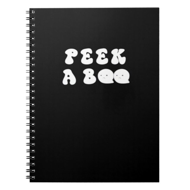 Peekaboo Spooky Slogan Notizblock (Vorderseite)