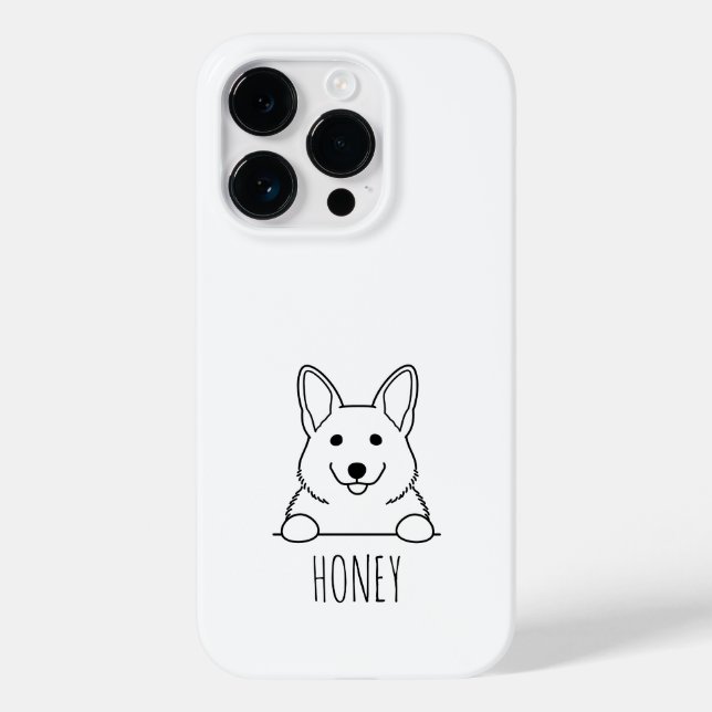 Peeking Beagle Niedlicher Individuelle Name Handy- Case-Mate iPhone Hülle (Rückseite)