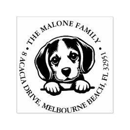 Peeking Beagle Welpe Personalisiertes Thema Permastempel