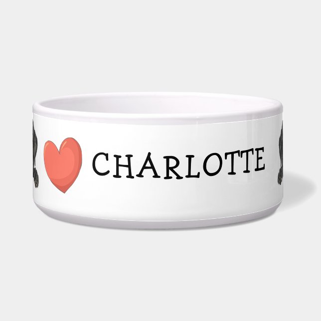 Peeking Black Labrador Customize Theme Napf (Vorderseite)