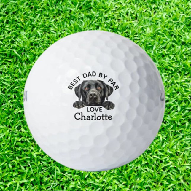 Peeking Black Labrador Puppy Theme Golfball (Brighten your game with Peeking Black Labrador Puppy theme golf balls, perfect for dog lovers.  )