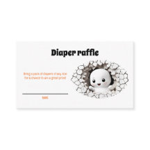 Peeking Boo Ghost Baby Dusche Windel Raffekarte