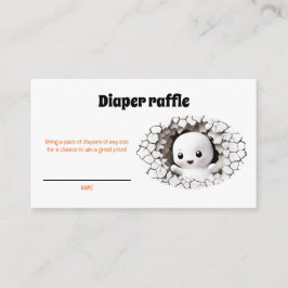 Peeking Boo Ghost Baby Dusche Windel Raffekarte Begleitkarte