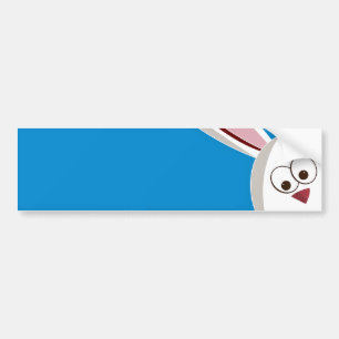 Peeking Bunny Autoaufkleber