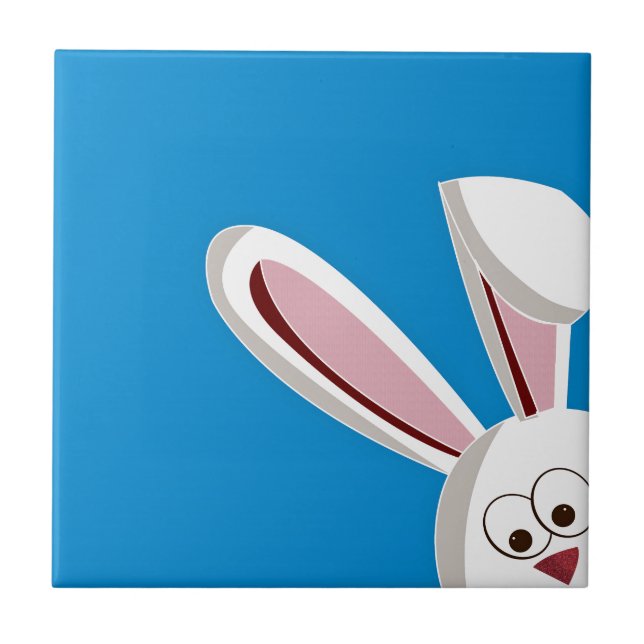Peeking Bunny Fliese (Vorderseite)