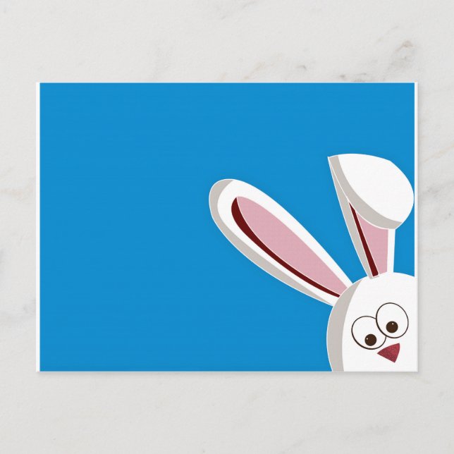 Peeking Bunny Postkarte (Vorderseite)