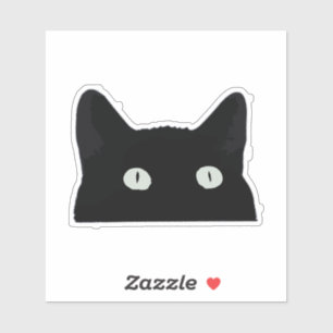 Peeking Cat Aufkleber