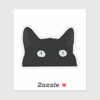 Peeking Cat Aufkleber