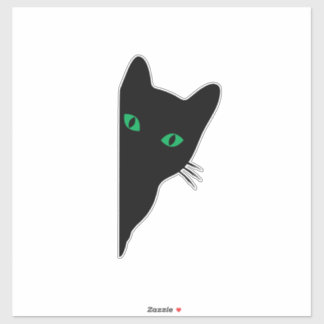 Peeking-Cat-Silhouette-Decal-Notebook-Auto-Noteboo Aufkleber