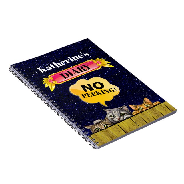 Peeking Cats Notebook Notizblock (Rechte Seite)