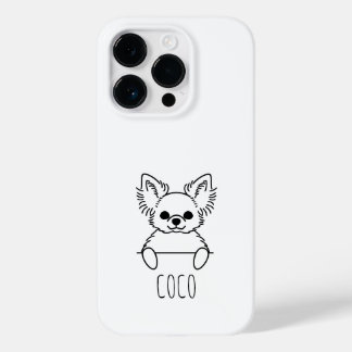 Peeking Chihuahua Niedlicher Individuelle Name Tel Case-Mate iPhone 14 Pro Hülle