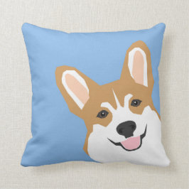 Peeking Corgi Pillow Niedlich Corgi Illustration C Kissen