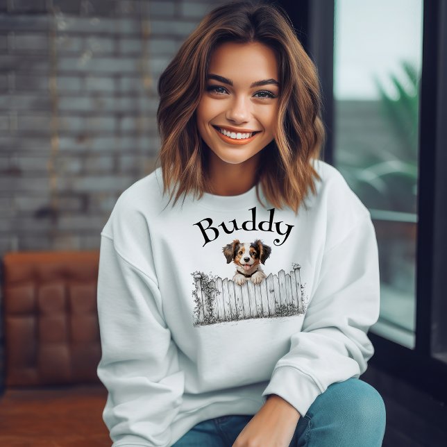 Peeking Dog Customisable Sweatshirt (Von Creator hochgeladen)