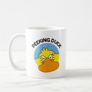 Peeking Duck Funny Animal Disc Pun Kaffeetasse