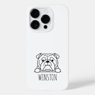 Peeking English Bulldog Individuelle Name Phone Ca Case-Mate iPhone 14 Pro Hülle