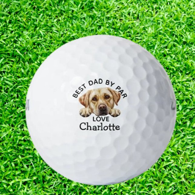 Peeking Golden Labrador Puppy Theme Golfball (Add joy to your golf game with Peeking Golden Labrador Puppy theme golf balls—perfect for dog lovers)