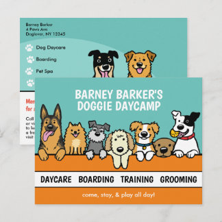 Peeking Hunde Pet Care Niedliche Unternehmensförde Postkarte