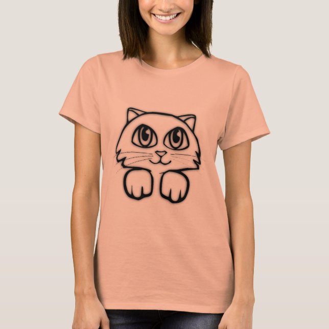 Peeking Kitten T-Shirt (Vorderseite)