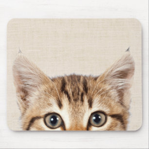 Peeking Kitty Mousepad
