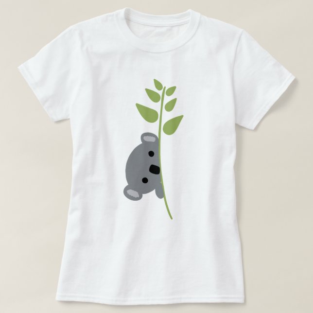 Peeking Koala Bear T - Shirt (Design vorne)