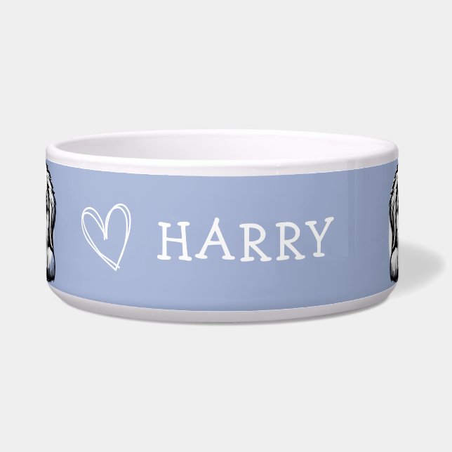 Peeking Labrador Anpassen Lila Thematik Napf (Vorderseite)