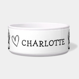 Peeking Labrador Anpassen von Schwarz und Weiß Napf