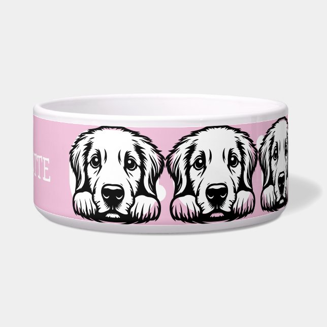 Peeking Labrador Pink-Design anpassen Napf (Rechts)