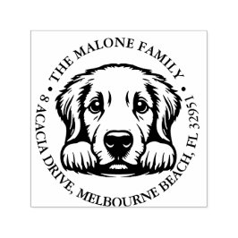 Peeking Labrador Puppy Personalisiert Theme Permastempel