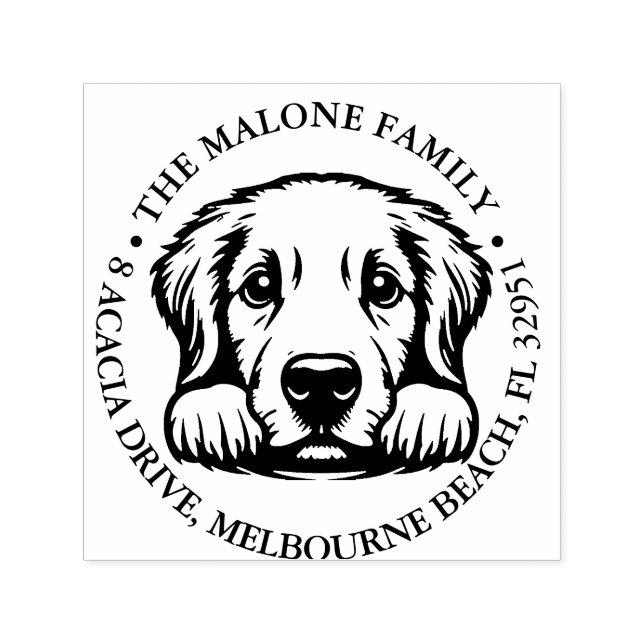 Peeking Labrador Puppy Personalisiert Theme Permastempel (Design)