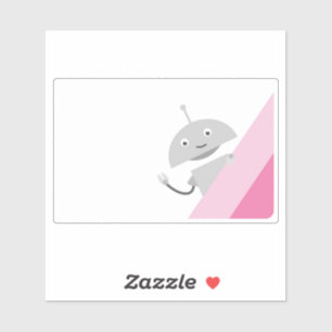 Peeking Mia - rosa Aufkleber