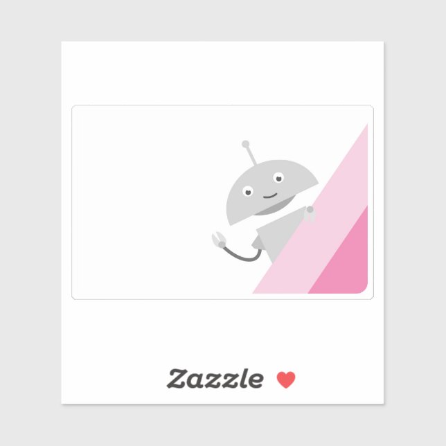 Peeking Mia - rosa Aufkleber (Blatt)