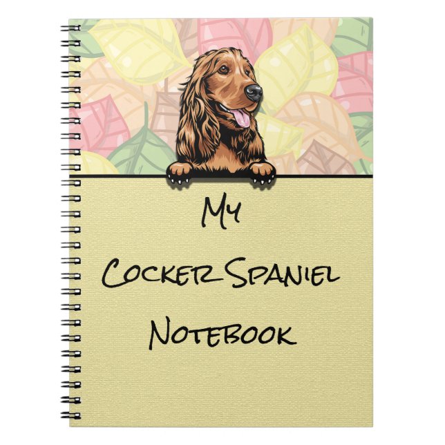 Peeking Niedlich Cocker Spanisch Notebook Notizblock (Vorderseite)