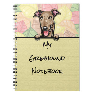 Peeking Niedliches Greyhound-Notebook Notizblock