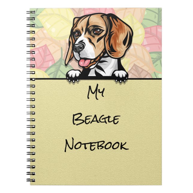 Peeking-Notebook mit Niedlichem Beagle Notizblock (Vorderseite)