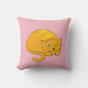 Peeking Orange Cat Kissen