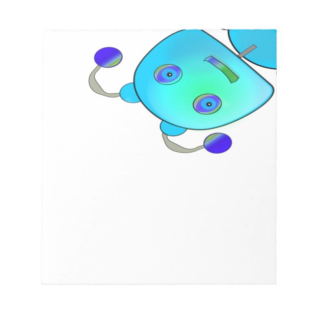Peeking Robot Notizblock (Vorderseite)