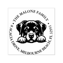 Peeking Rockweiler Personalisiertes Thema