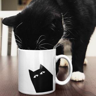 Peeking Sneaky Cat Kaffeetasse