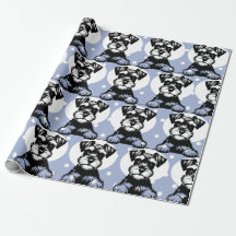 Peeking Terrier Blue Personalisiert Theme